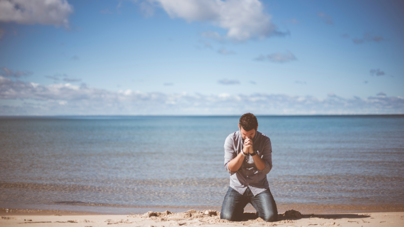 Man kneeling